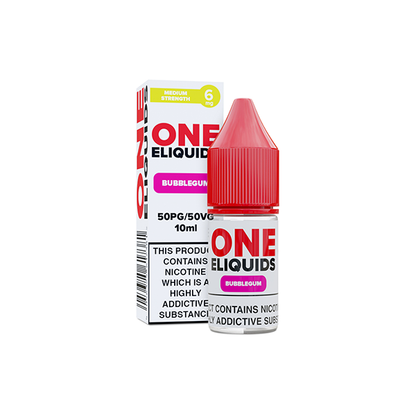 6mg One E-Liquids Flavoured Nicotine E-Liquid 10ml (50VG/50PG) - Flavour: Blackcurrant
