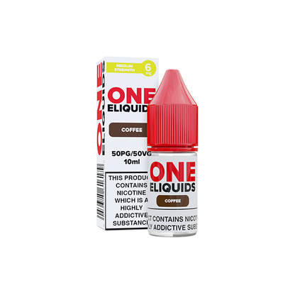 6mg One E-Liquids Flavoured Nicotine E-Liquid 10ml (50VG/50PG) - Flavour: Vanilla