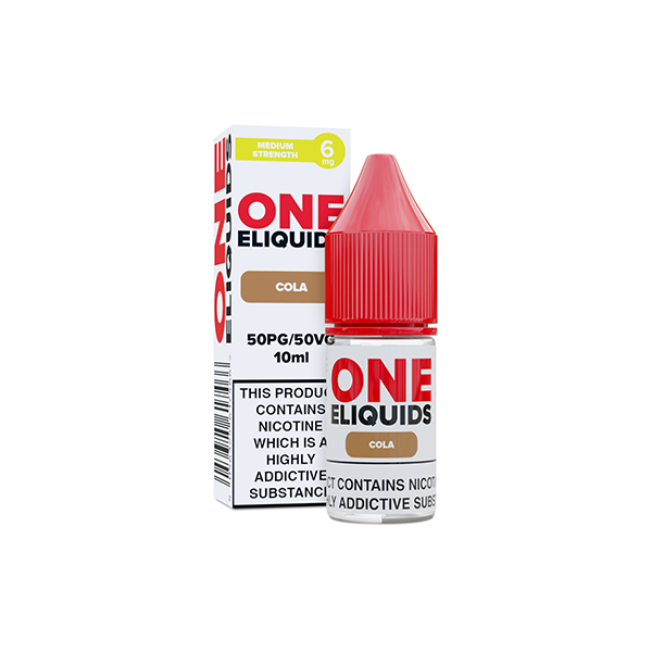 6mg One E-Liquids Flavoured Nicotine E-Liquid 10ml (50VG/50PG) - Flavour: Vanilla