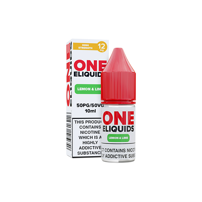 12mg One E-Liquids Flavoured Nicotine E-Liquid 10ml (50VG/50PG) - Flavour: Lemon