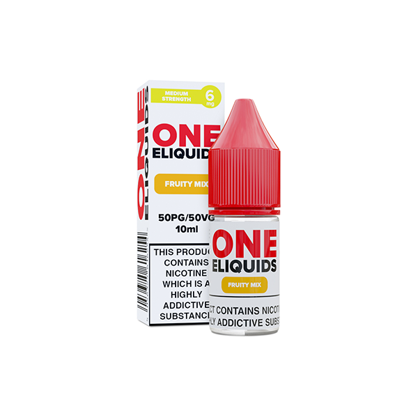 6mg One E-Liquids Flavoured Nicotine E-Liquid 10ml (50VG/50PG) - Flavour: Blackcurrant