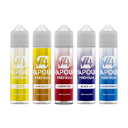 V4 Premium 50ml Shortfill 0mg (70VG/30PG) - Flavour: Rhubarb & Custard