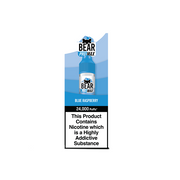 Bear Pro Max 75ml Shortfill includes 4X 20mg Salt Nic Shots - Flavour: Blueberry Sour Raspberry