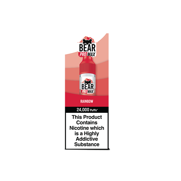 Bear Pro Max 75ml Shortfill includes 4X 20mg Salt Nic Shots - Flavour: Strawberry Raspberry Cherry