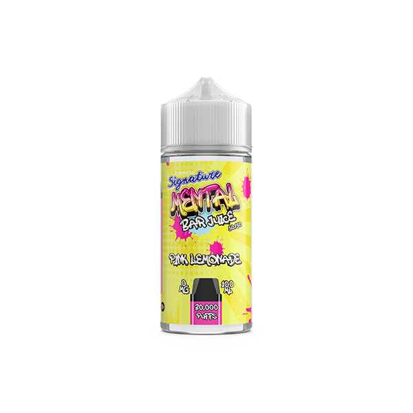 0mg Signature Mental Bar Juice 100ml Shortfill (50PG/50VG) - Flavour: Mango Ice