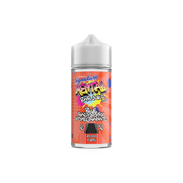 0mg Signature Mental Bar Juice 100ml Shortfill (50PG/50VG) - Flavour: Grape Ice