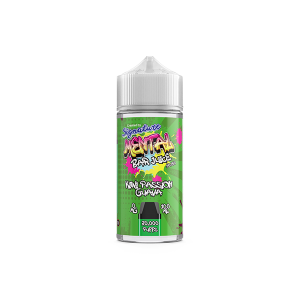 0mg Signature Mental Bar Juice 100ml Shortfill (50PG/50VG) - Flavour: Vimmy Ice