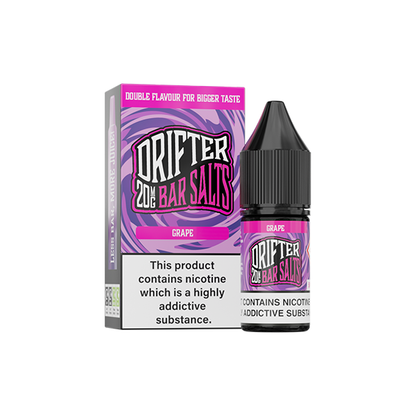 20mg Drifter Bar Salts 10ml (50VG/50PG) - Flavour: Peach Ice