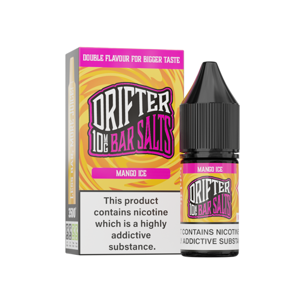 10mg Drifter Bar Salts 10ml (50VG/50PG) - Flavour: Mango Ice