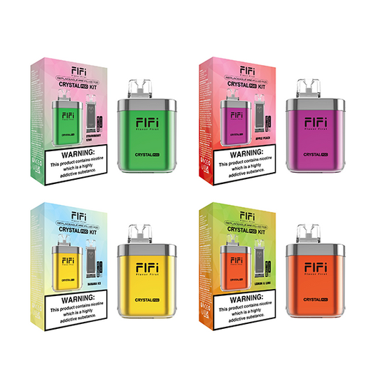 20mg FLFI Crystal Disposable Pod Kit 600 Puff - Flavour: Apple Peach