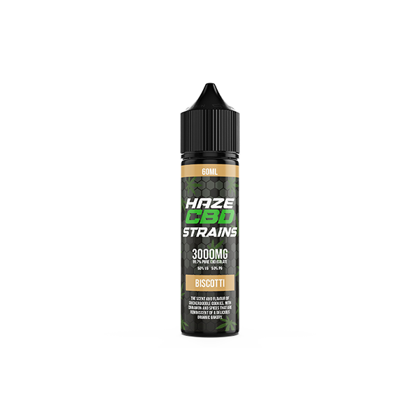 Haze CBD Strains 3000mg CBD E-Liquid 50ml Shortfill 0mg (50VG/50PG) - Flavour: Gelato