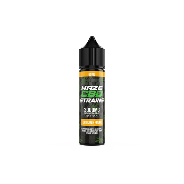Haze CBD Strains 3000mg CBD E-Liquid 50ml Shortfill 0mg (50VG/50PG) - Flavour: Biscotti