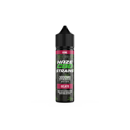 Haze CBD Strains 3000mg CBD E-Liquid 50ml Shortfill 0mg (50VG/50PG) - Flavour: Gelato