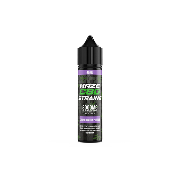 Haze CBD Strains 3000mg CBD E-Liquid 50ml Shortfill 0mg (50VG/50PG) - Flavour: Biscotti