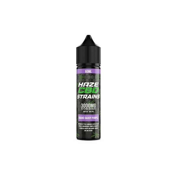 Haze CBD Strains 3000mg CBD E-Liquid 50ml Shortfill 0mg (50VG/50PG) - Flavour: Sour Diesel