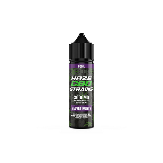 Haze CBD Strains 3000mg CBD E-Liquid 50ml Shortfill 0mg (50VG/50PG) - Flavour: Grand Daddy Purple