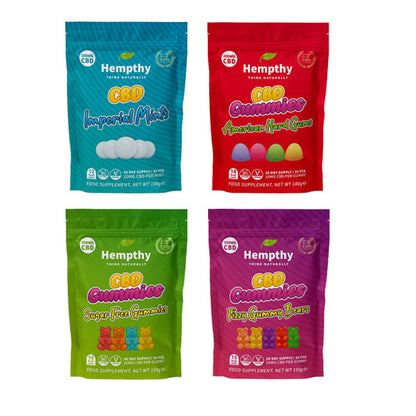 Hempthy 300mg CBD Gummies 30 Ct Pouch - Flavour: Imperial Mints