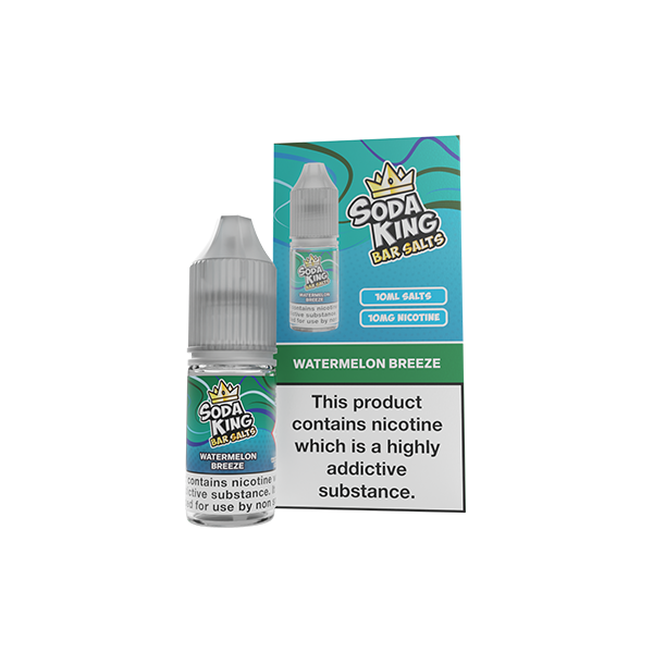 Soda King Bar SALTS 10mg Nic Salts 10ml - (50VG/50PG) - Flavour: Strawberry Watermelon