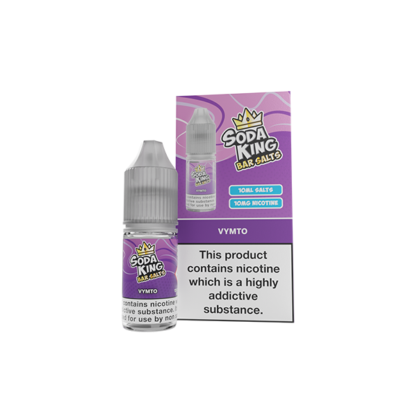 Soda King Bar SALTS 10mg Nic Salts 10ml - (50VG/50PG) - Flavour: Blackberry Strawberry Blueberry