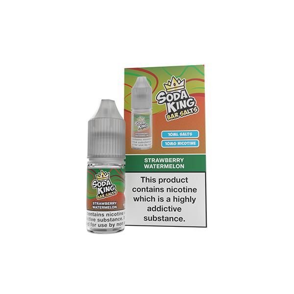 Soda King Bar SALTS 10mg Nic Salts 10ml - (50VG/50PG) - Flavour: Watermelon Cherry