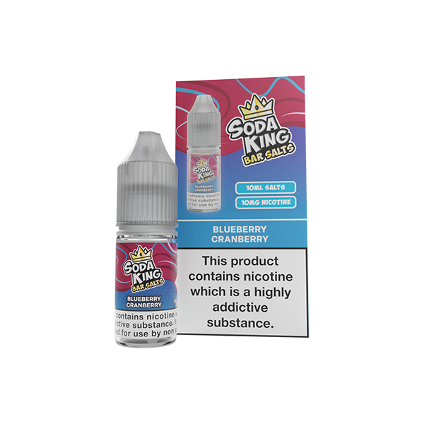 10mg Soda King Bar SALTS Nic Salts 10ml - (50VG/50PG) - Flavour: Gummy Bear