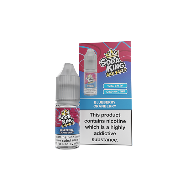 Soda King Bar SALTS 10mg Nic Salts 10ml - (50VG/50PG) - Flavour: Strawberry Watermelon