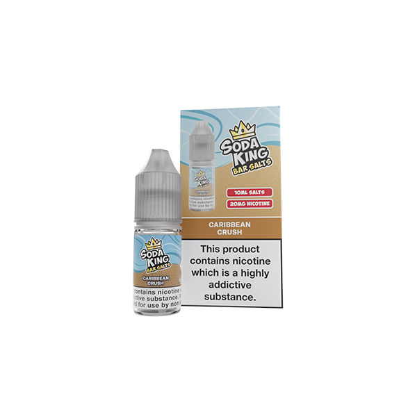 Soda King Bar SALTS 20mg Nic Salts 10ml - (50VG/50PG) - Flavour: Strawberry Kiwi