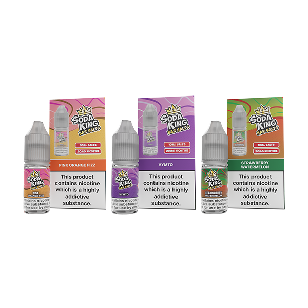 Soda King Bar SALTS 20mg Nic Salts 10ml - (50VG/50PG) - Flavour: Strawberry Kiwi