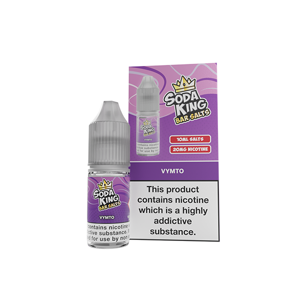 Soda King Bar SALTS 20mg Nic Salts 10ml - (50VG/50PG) - Flavour: Blueberry Pomegranate