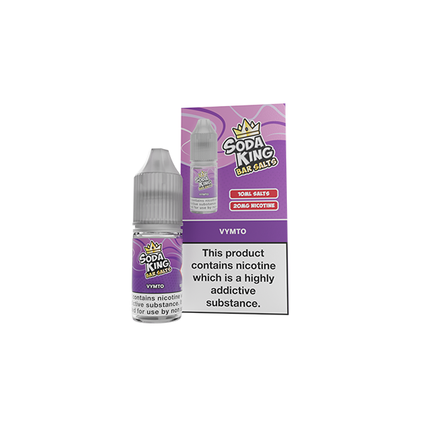 Soda King Bar SALTS 20mg Nic Salts 10ml - (50VG/50PG) - Flavour: Strawberry Kiwi