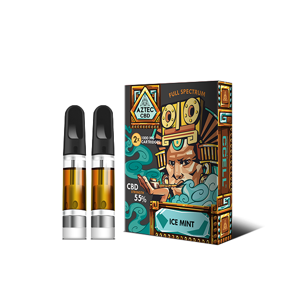 Aztec CBD 2 x 1000mg Cartridge Kit - 1ml - Flavour: Pineapple Express