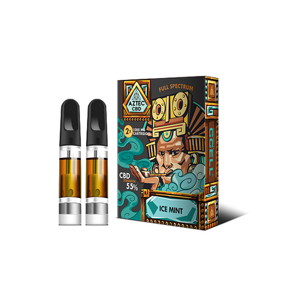 Aztec CBD 2 x 1000mg Cartridge Kit - 1ml - Flavour: Zkittles