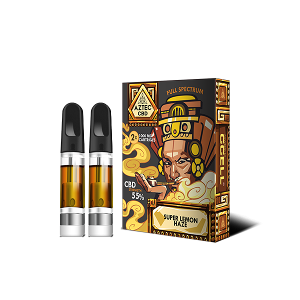 Aztec CBD 2 x 1000mg Cartridge Kit - 1ml - Flavour: Pineapple Express