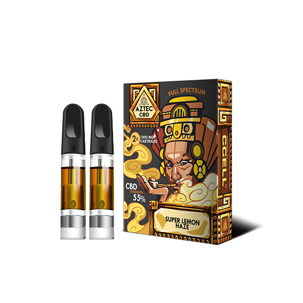 Aztec CBD 2 x 1000mg Cartridge Kit - 1ml - Flavour: Zkittles