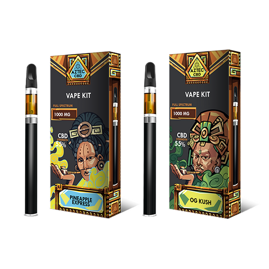Aztec CBD 1000mg Vape Kit - 1ml - Flavour: Pineapple Express