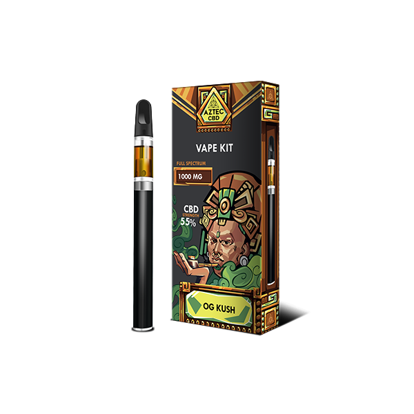 Aztec CBD 1000mg Vape Kit - 1ml - Flavour: Pineapple Express