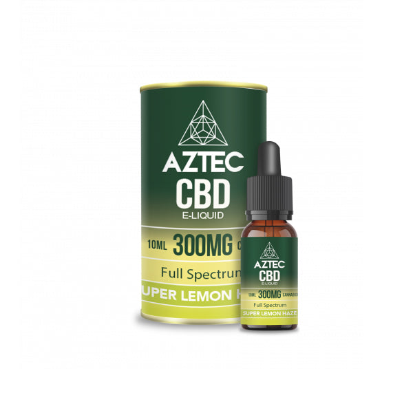 Aztec CBD 300mg CBD Vaping Liquid 10ml (50PG-50VG) - Flavour: Super Lemon Haze