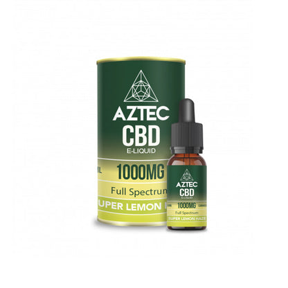 Aztec CBD 1000mg CBD Vaping Liquid 10ml (50PG-50VG) - Flavour: Mango Kush
