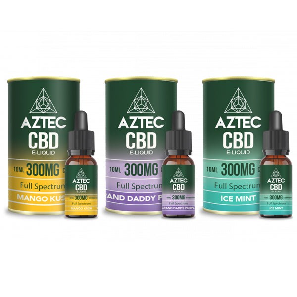 Aztec CBD 300mg CBD Vaping Liquid 10ml (50PG/50VG) - Flavour: Zkittlez