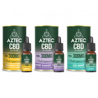 Aztec CBD 300mg CBD Vaping Liquid 10ml (50PG/50VG) - Flavour: Zkittlez