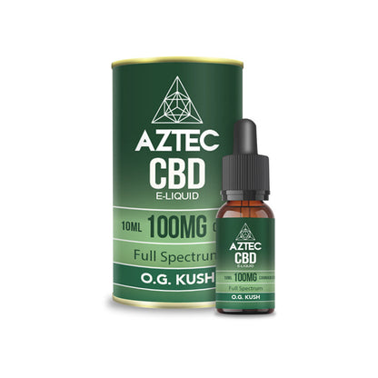 Aztec CBD 100mg CBD Vaping Liquid 10ml (50PG/50VG) - Flavour: Sweet Strawberry