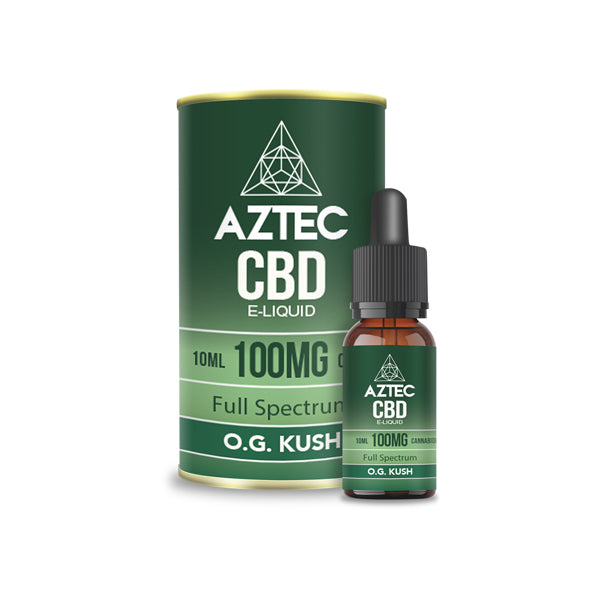 Aztec CBD 100mg CBD Vaping Liquid 10ml (50PG-50VG) - Flavour: Mango Kush