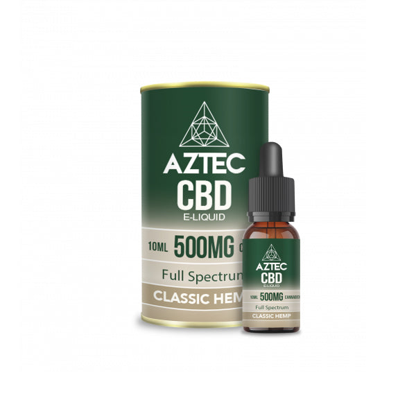 Aztec CBD 500mg CBD Vaping Liquid 10ml (50PG/50VG) - Flavour: Ice Mint