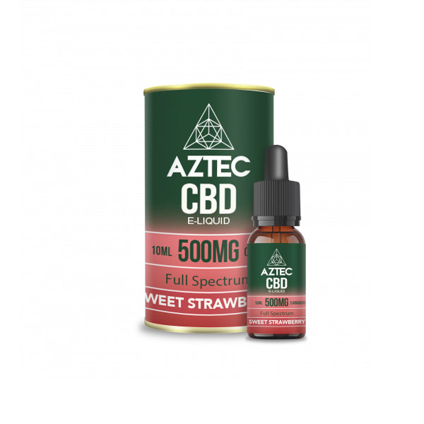 Aztec CBD 500mg CBD Vaping Liquid 10ml (50PG-50VG) - Flavour: Mango Kush