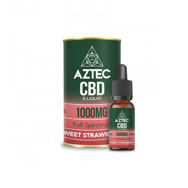 Aztec CBD 1000mg CBD Vaping Liquid 10ml (50PG/50VG) - Flavour: Ice Mint