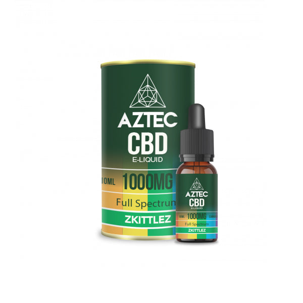 Aztec CBD 1000mg CBD Vaping Liquid 10ml (50PG/50VG) - Flavour: Ice Mint