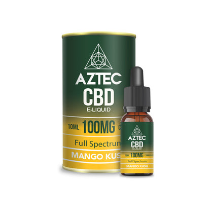 Aztec CBD 100mg CBD Vaping Liquid 10ml (50PG/50VG) - Flavour: Sweet Strawberry