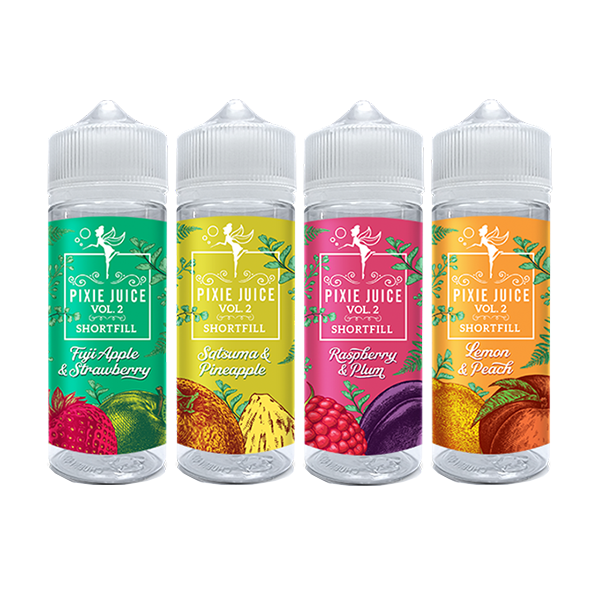 0mg Pixie Juice Volume 2 100ml Shortfill (70VG/30PG) - Flavour: Wild Strawberries & Blueberries
