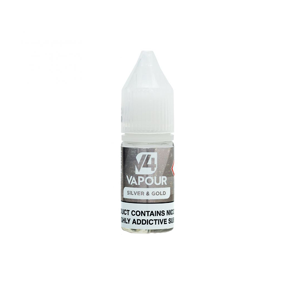12mg V4 Vapour Freebase E-Liquid 10ml (50VG/50PG) - Flavour: Silver & Gold