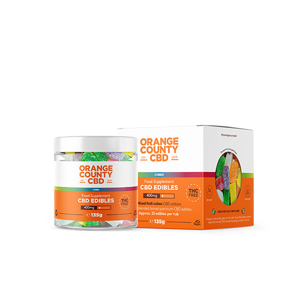 Orange County CBD 400mg Gummies - Small Pack - Variety: Gummy Cubes